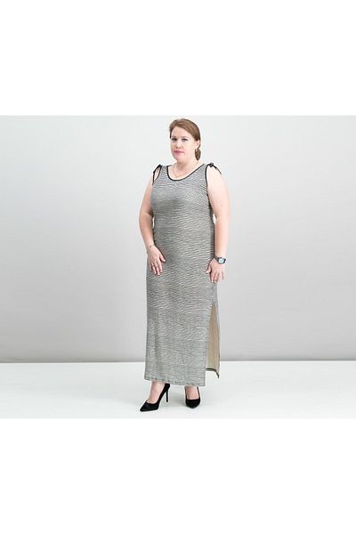 Ralph Lauren Sleeveless Maxi Dress, Polo Black And Parchment