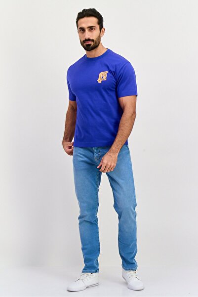 Esprit Men Crew Neck Short Sleeve Brand Logo T Shirt, Royal Blue