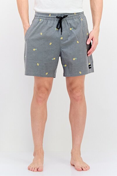 Hurley شورت سباحة رجالي بطبعة كاملة، مجموعة رمادية