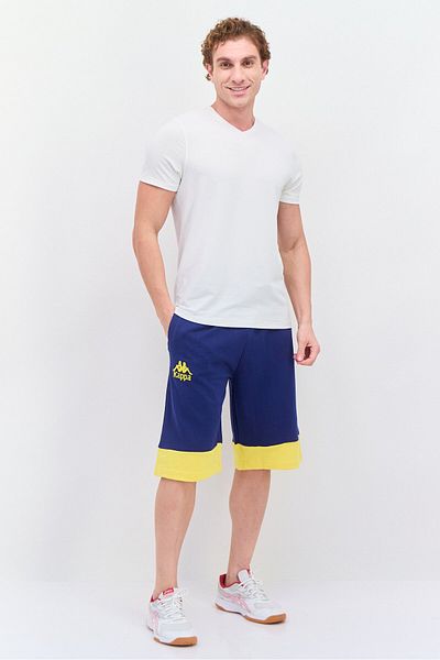 Kappa Men Brand Logo Basic Shorts, Navy