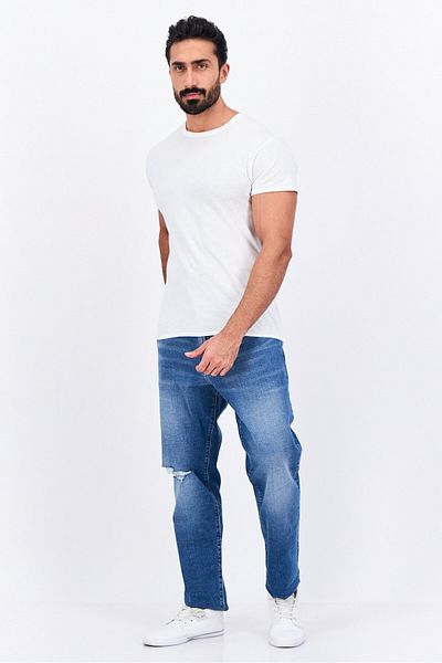 GAP Men Slim Fit Wash Stretchable Denim, Blue