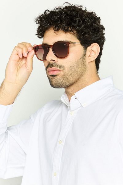 Timberland Men Tb9291 Round Sunglasses, Brown