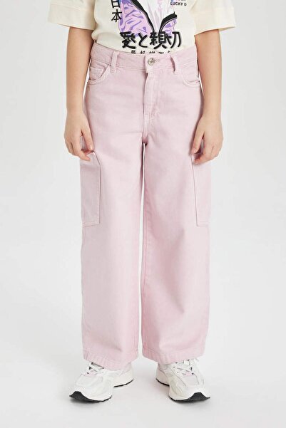 DeFacto C0451a8 Ss Wide Leg Kargo Geniş Paça Jean Pantolon