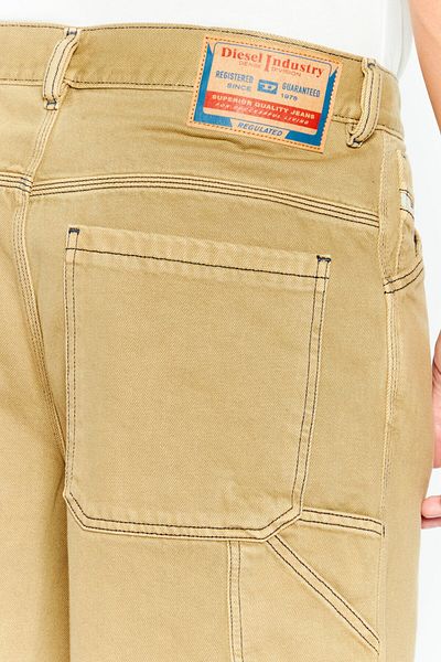 Diesel Men Textured Denim Shorts, Khaki