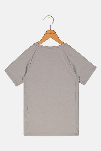 Puma Kids Boy Sportswear Fit Brand Logo T-Shirt, Grey
