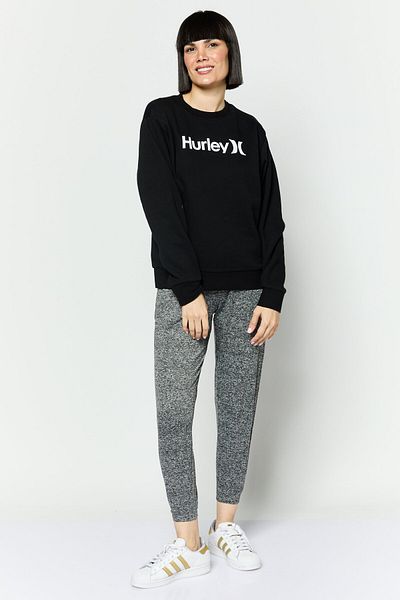 Hurley Women Sportswear Fit Long Sleeve Outdoor Sweatshirt, Black