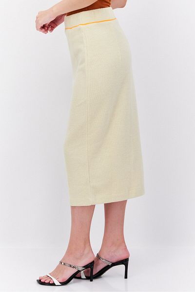 Esprit Women Knitted Pull On Midi Skirt, Beige