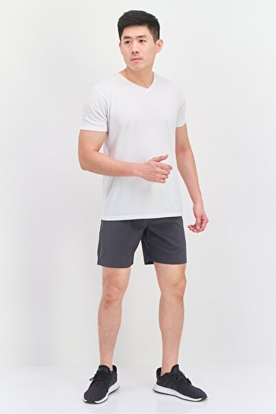 Legend Men Sportswear Fit 7 Inseam Drawstring Training Shorts, Grey