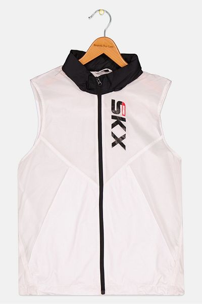 SKECHERS Kids Boy Sportswear Fit Sleeveless Training Vest Jacket, White