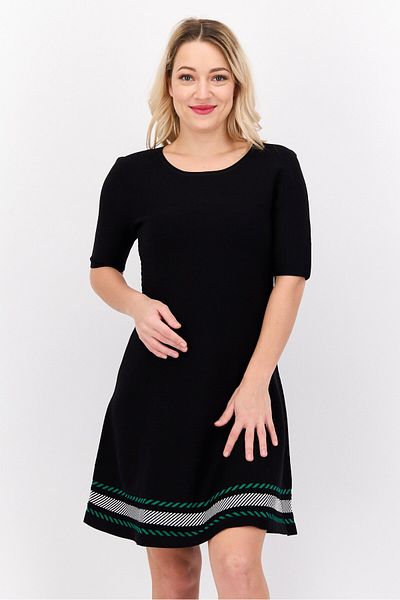 Esprit Women Knitted Mini Dress, Black Combo