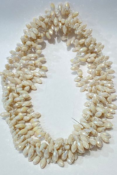 Hayalperest boncuk Matte Cream Drop Crystal Bead