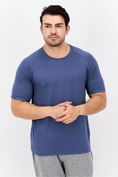 Legend Men Sportswear Fit Short Sleeves Training T-shirt, Slate Blue