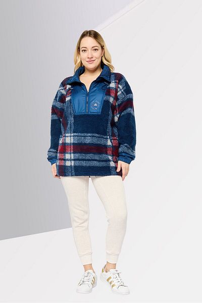 adidas Women Sportswear Fit Long Sleeves Outdoor Sweatshirt, Navy