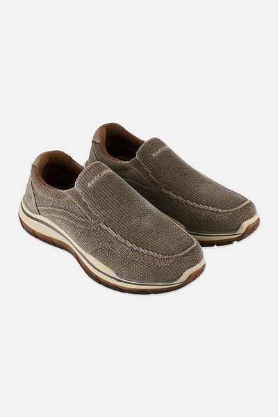 SKECHERS Men Cowen Slip On Outdoor Shoes, Taupe