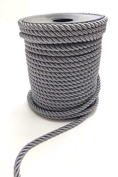 Hayalperest boncuk Gri Kordon İp 6 mm 1 mt