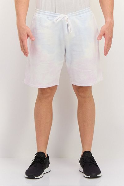 Jules Men Tie Dye Basic Shorts, White
