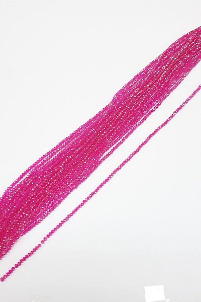 Hayalperest boncuk Vivid Transparent Fuchsia Crystal Beads 4 Mm