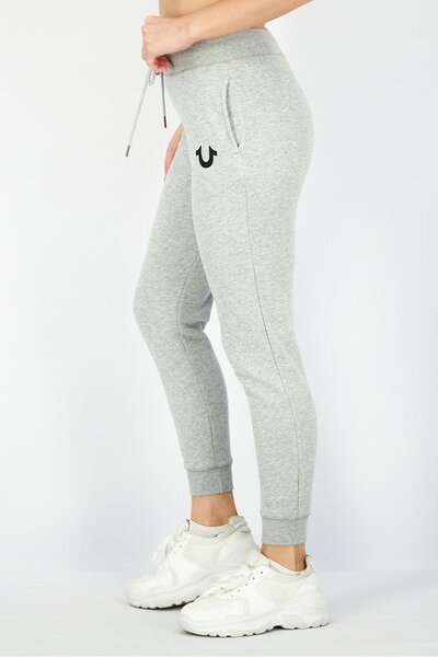 True Religion Women Pull,On Drawstring Jogger Pants, Grey