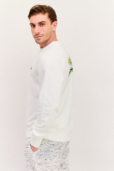 Esprit Men Crew Neck Brand Logo Long Sleeves Sweatshirt, White
