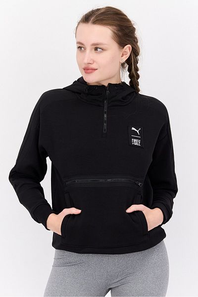 Puma Women Sportswear Fit Long Sleeves Outdoor Hoodie, Black