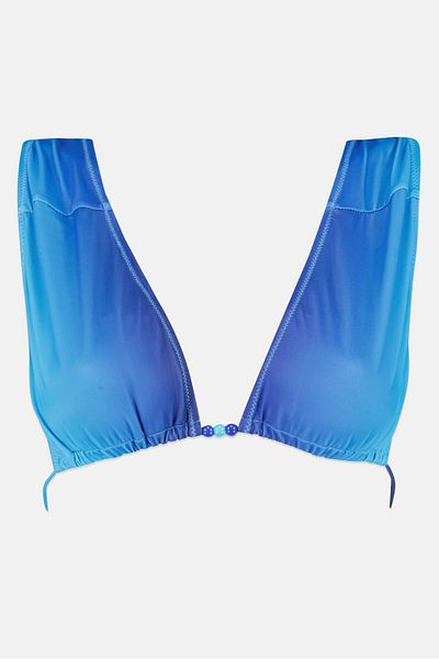 Moda Minx Women Non-padded Ombre Bikini Top, Aqua Pearl