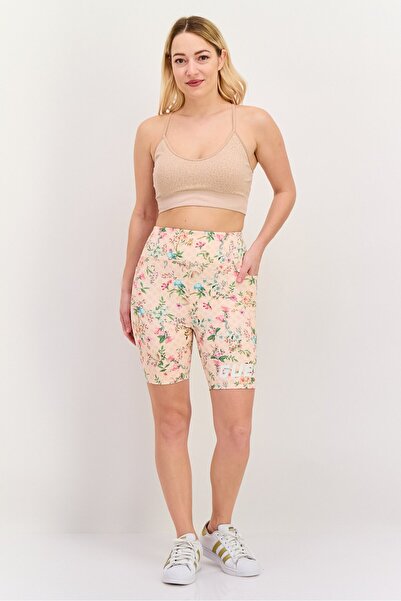 Guess Women Sportswear Fit Training Biker Shorts, Peach Combo