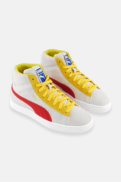 Puma Kids Boy Suede Mid Lace Up Outdoor Shoes, White