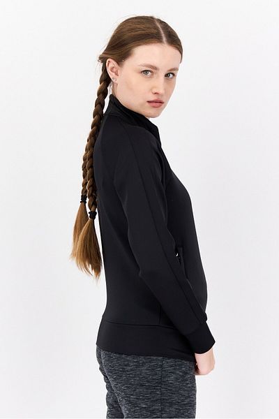 SKECHERS Women Sportswear Fit Long Sleeves Training Sweatshirt, Black