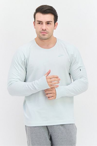 Brooks Men Sportswear Fit Long Sleeve Training Sweatshirt, Mint Green
