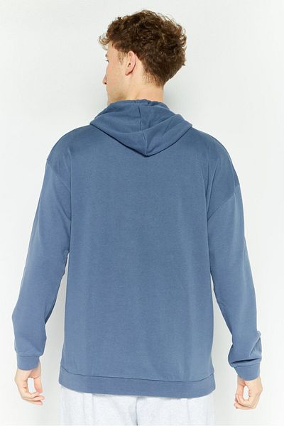Hurley Men Hooded Long Sleeve Plain Sweatshirt, Teal
