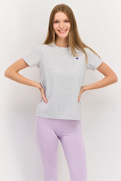 Champion Women Sportswear Fit Short Sleeve Training Tops, Heather Grey