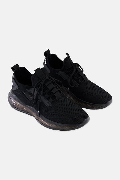 Crosshatch Men Nantycaws Lace Up Training Shoes, Black
