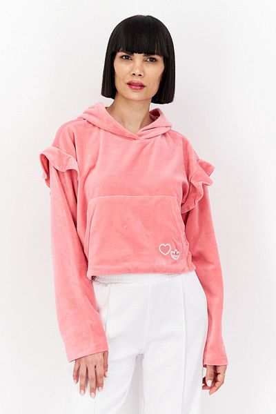 adidas Women Sportswear Fit Long Sleeves Outdoor Sweatshirt, Pink