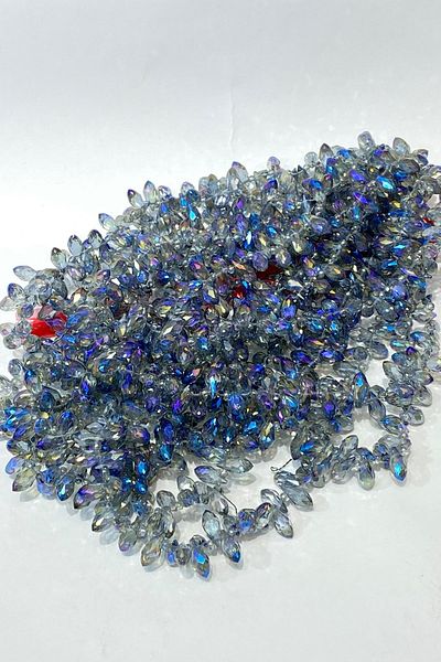 Hayalperest boncuk Indigo Blue Drop Crystal Beads