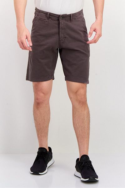 Original Paperbacks Men 9 Inseam Solid Chino Shorts, Brown