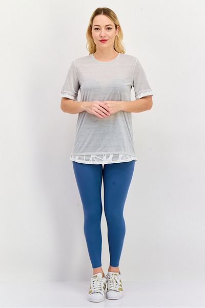 Puma Women Sportswear Fit Short Sleeve Training Top, Grey