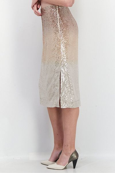 Esprit Women Textured Midi Skirt, Blush