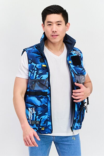 Aape By A Bathing Ape جاكيت رجالي مموه برقبة دائرية، متعدد الألوان