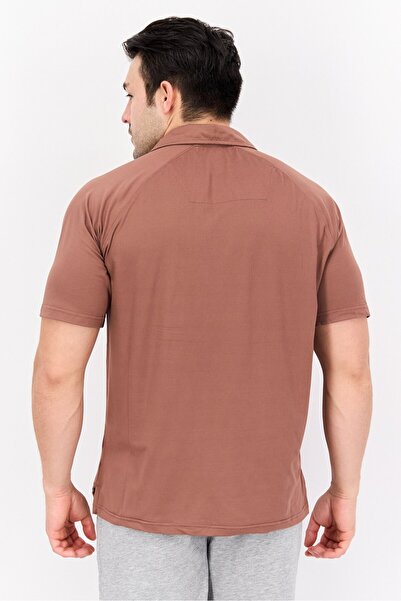 Legend Men Sportswear Fit Short Sleeve Polo Golf Shirts, Brown