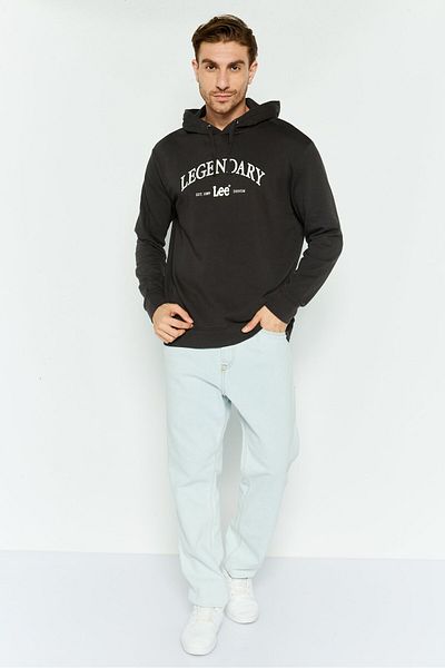 Lee Men Hooded Legendary Sweatshirt, Washed Black