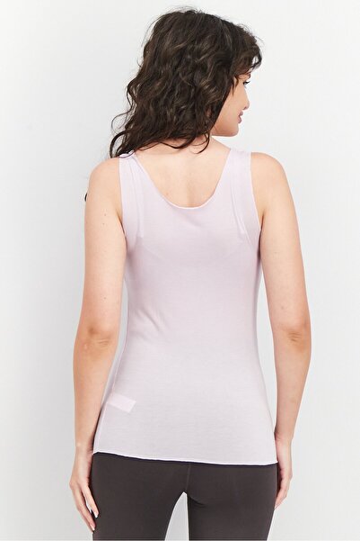Tchibo Women Scoop Neck Sleeveless Plain Tank Top, Lavender