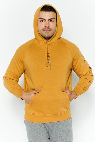 SKECHERS Men Sportswear Fit Long Sleeves Outdoor Sweatshirt, Mustard