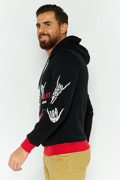 Modern Culture Men Sportswear Fit Long Sleeves Outdoor Hoodies, Black