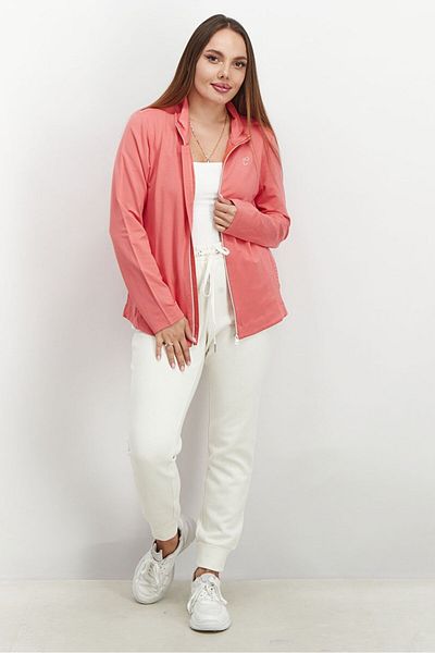 Champion Women Full Zip Long Sleeve Textured Jacket, Coral