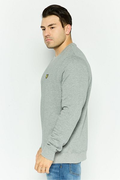 Lyle & Scott Men Crew Neck Brand Logo Sweatshirt, Grey