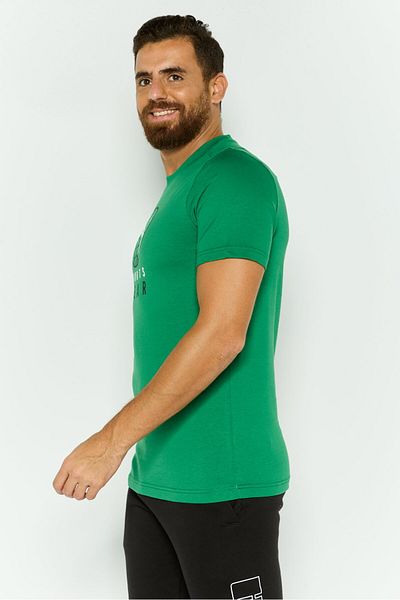 Puma Men Sportswear Fit Short Sleeves Training T-Shirt, Green Combo