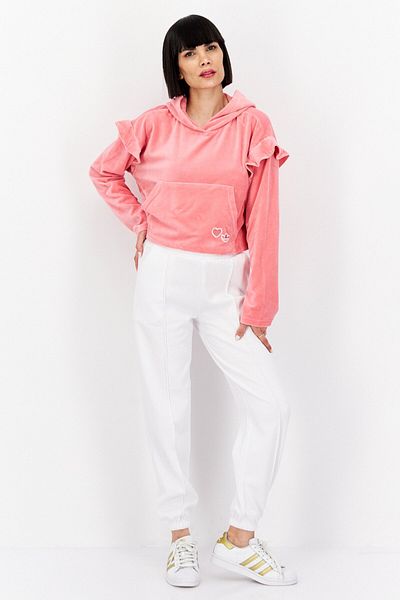 adidas Women Sportswear Fit Long Sleeves Outdoor Sweatshirt, Pink