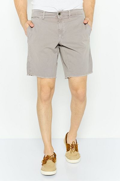 Paperbacks Men Plain Chino Shorts, Light Grey