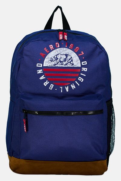 Aeropostale Women Graphic Print Back Pack 43 H x 32 L x 11 W cm, Blue