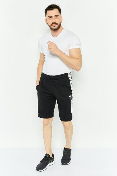 adidas Men Sportswear Fit Short Sleeve Outdoor Shorts, Black